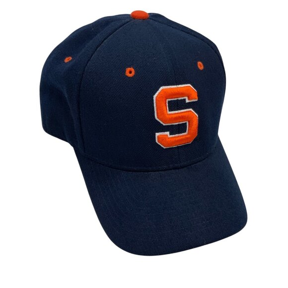 Zephyr Syracuse Orange Football Fitted Hat 7 1/4 Blue Wool Blend University - Picture 11 of 11